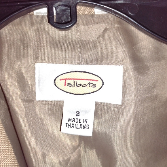 Women's 100% Irish linen Talbot's natural blazer size 2 - Picture 4 of 5